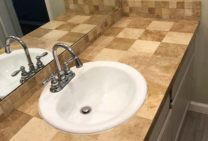 Example Bathroom Granite Countertop Installation BEFORE - jrscountertops